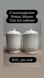 Riviera Maison Cote Est Voorraadpotten - Set van 2, Ophalen of Verzenden, Zo goed als nieuw
