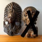 2 Balinese dames, buste, palissander, houtsnijwerk, jr 50/60, Antiek en Kunst, Ophalen of Verzenden