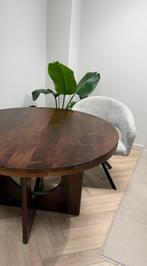 Eettafel Walnoot Japandi Mango Hout Rond 130 cm OUTLET‼️, Huis en Inrichting, Tafels | Eettafels, Japandi walnoot houten tafel rond