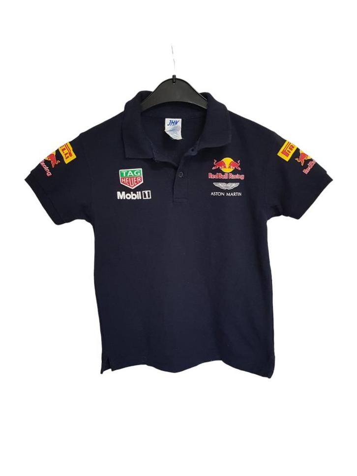 Stoere donker blauwe RED BULL RACING polo mt 9-11jr/134-146., Kinderen en Baby's, Kinderkleding | Maat 134, Zo goed als nieuw