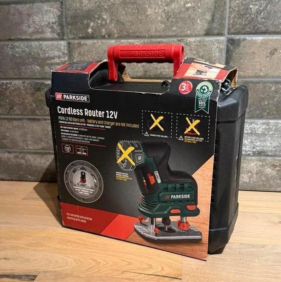 Parkside 12V accu Freesmachine POFA12B3 zonder lader en accu, Doe-het-zelf en Verbouw, Gereedschapskisten, Zo goed als nieuw, Ophalen of Verzenden