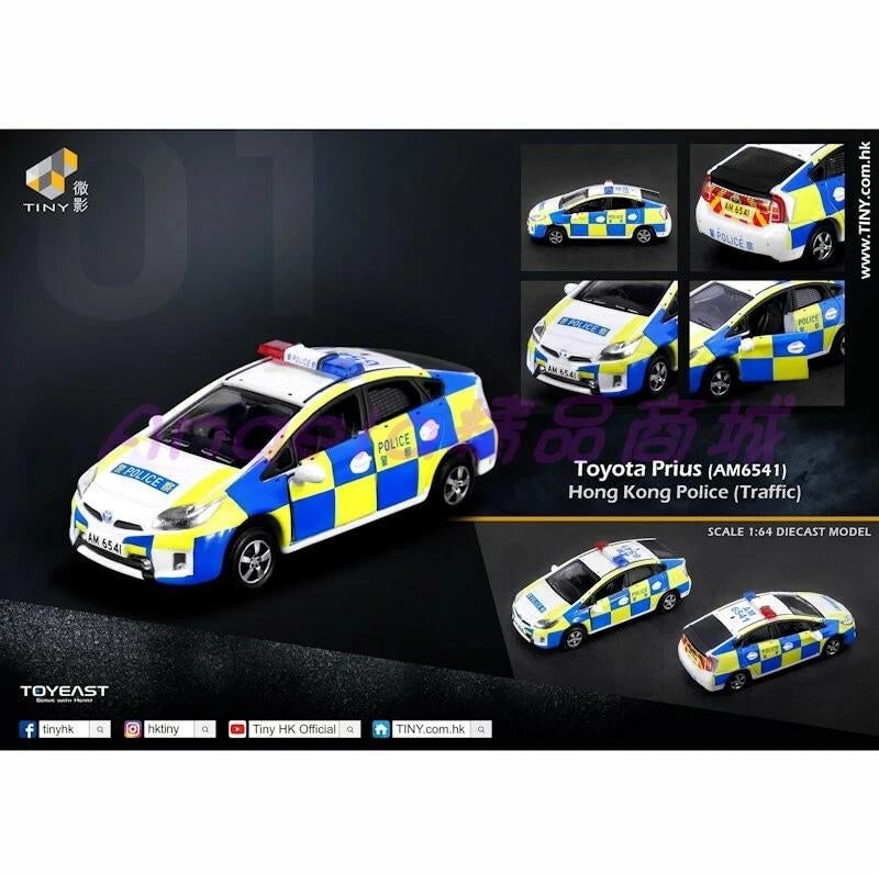Toyota Prius  van Tiny 1/64 Hong Kong Police AM6541 Traffic, Ophalen of Verzenden, Nieuw, Auto