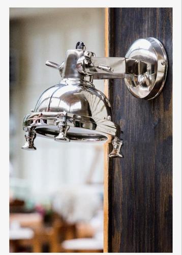 Industriële wandlamp chroom, rvs beschikbaar voor biedingen