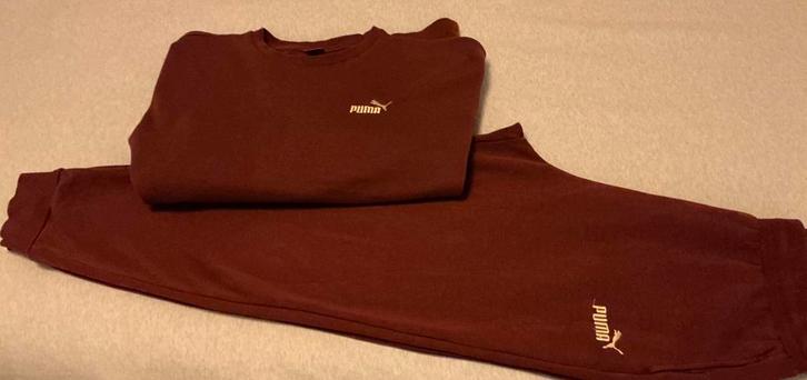 Puma joggingpak sweater en broek maat M bordeauxrood, Kleding | Dames, Huispakken, Zo goed als nieuw, Maat 38/40 (M), Rood, Ophalen of Verzenden