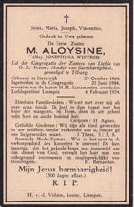 Wiffrie Josephina 1864 Steenwijk 1934 Liempde zuster, Ophalen of Verzenden, Bidprentje