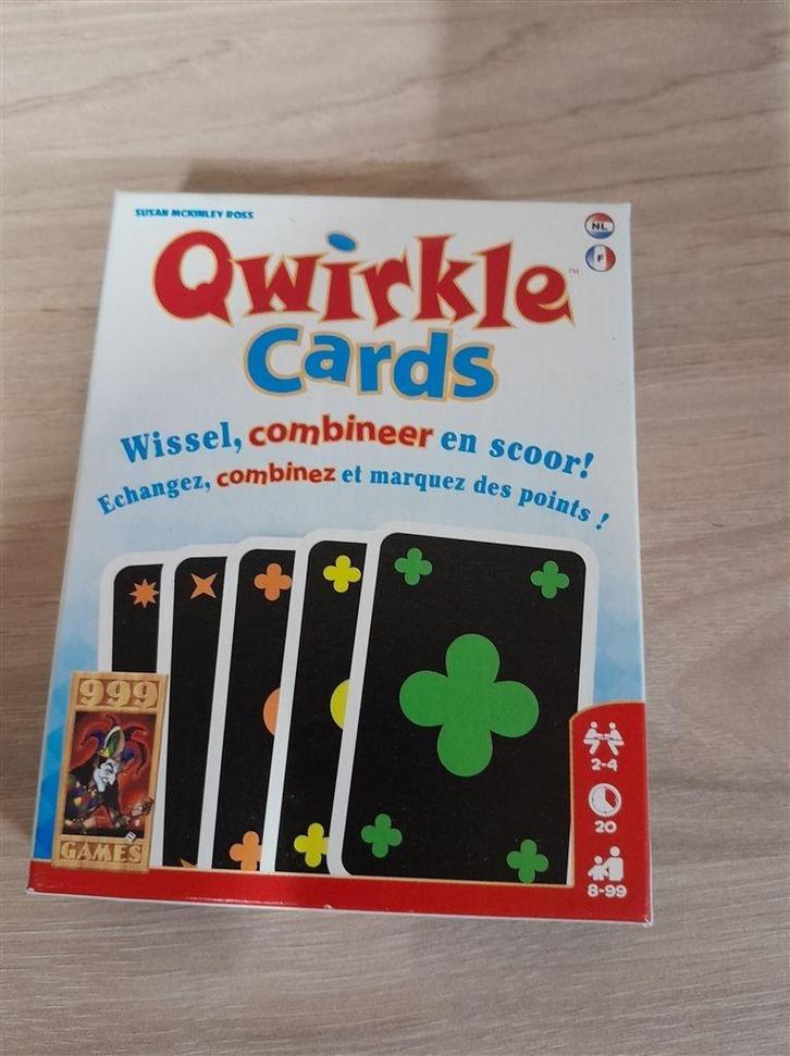 Qwirkle qards - 999 games - s3854, Hobby en Vrije tijd, Gezelschapsspellen | Bordspellen, Zo goed als nieuw, Ophalen of Verzenden