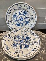 Antiek bord blauw decor (080125), Ophalen of Verzenden