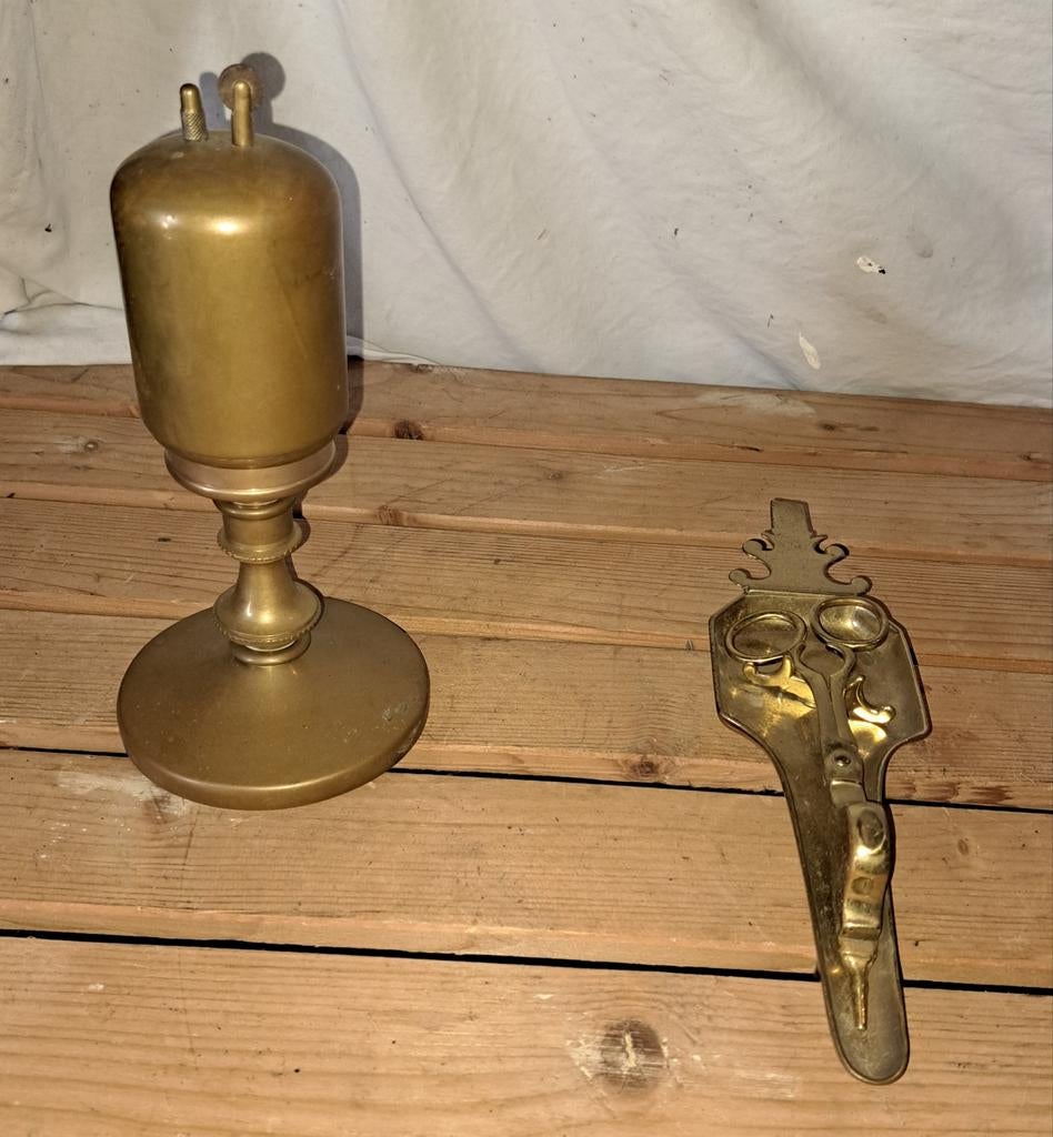 Aansteker messing kaarsendover decoratie, Antiek en Kunst, Curiosa en Brocante, Verzenden