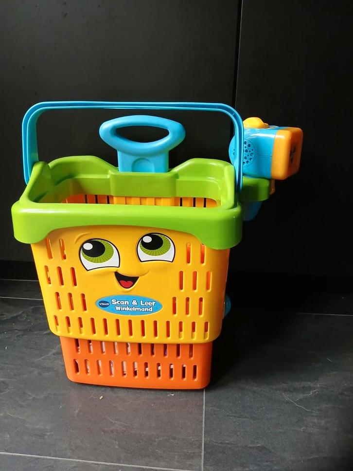 Vtech scan en leer winkelmand, Kinderen en Baby's, Speelgoed | Educatief en Creatief, Zo goed als nieuw, Ontdekken, Met geluid