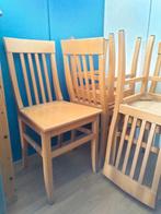 Gratis ter overname: vijf houten stoelen, Ophalen, Gebruikt, Bruin, Vijf, Zes of meer stoelen