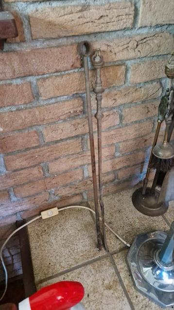 Antieke Haardgereedschap Set - Vuurpook & Tang beschikbaar voor biedingen