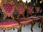 4 italiaanse barok eetkamer stoelen, Ophalen