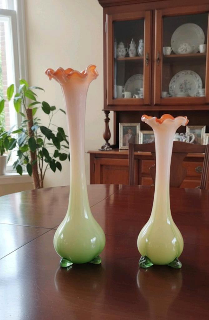 Twee prachtige Murano vazen, Antiek en Kunst, Antiek | Glas en Kristal, Ophalen