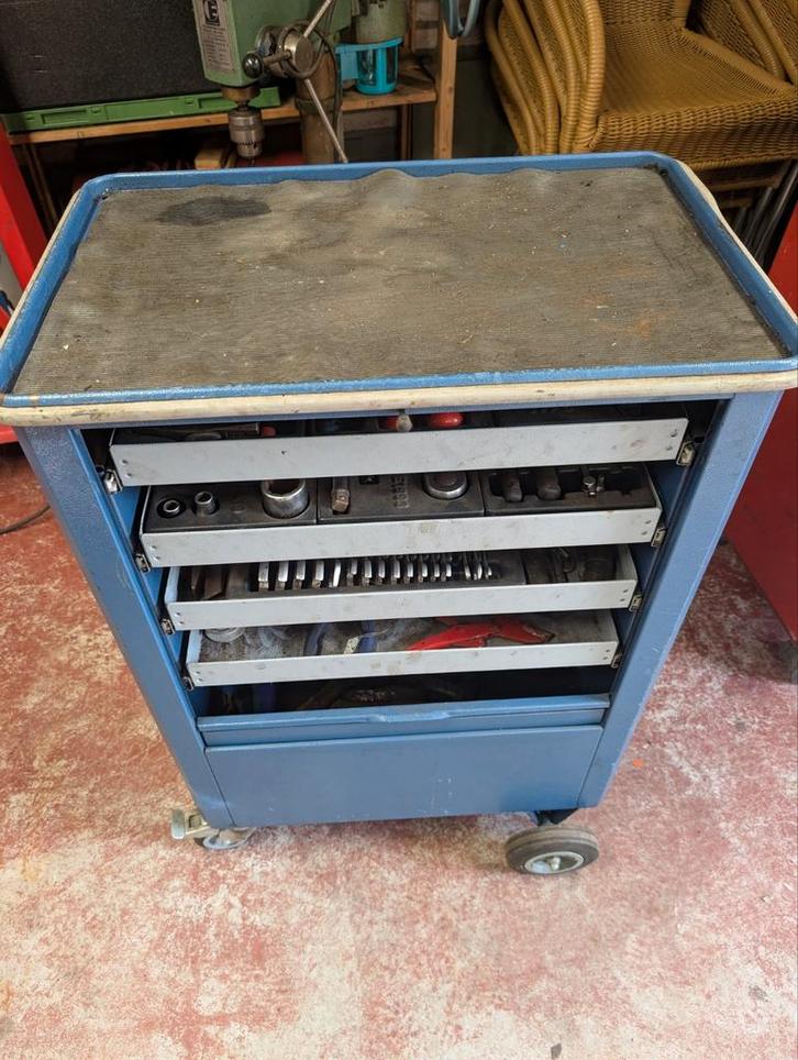 Gedore Gereedschapswagen met inhoud, Doe-het-zelf en Verbouw, Gereedschapskisten, Gebruikt, Gevuld, Ophalen