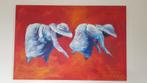 schilderij de rijstplukkers, Huis en Inrichting, Ophalen, Zo goed als nieuw, Schilderij, 100 tot 125 cm