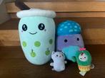4x schattige kawaii knuffel Squishmallow Boba tea, Ophalen of Verzenden, Zo goed als nieuw, Overige typen