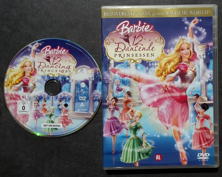 DVD - Barbie en de 12 Dansende Prinsessen, Cd's en Dvd's, Dvd's | Kinderen en Jeugd, Zo goed als nieuw, Film, Avontuur, Ophalen of Verzenden