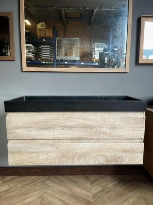 Luxe badmeubelset MDF en graniet voor slechts €695,-, Huis en Inrichting, Badkamer | Badkamermeubels, Nieuw, Wastafelkast, Minder dan 100 cm