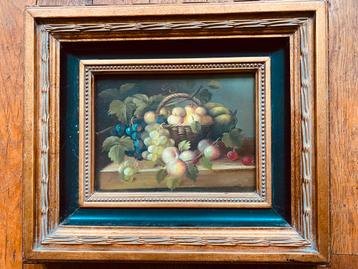 Stilleven met Fruit, Olieverf op Linnen, Vergulde Lijst beschikbaar voor biedingen
