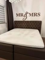 Swiss sense boxspring, Ophalen, Gebruikt, Bruin, 210 cm