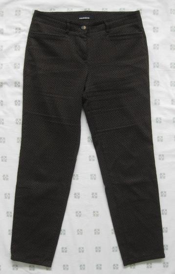 Cambio Renira broek, bruin met zwart print, maat 38 beschikbaar voor biedingen
