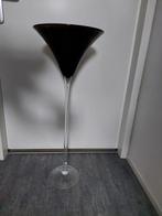 Grote glazen vaas., Ophalen, Zwart, 75 cm of meer, Glas