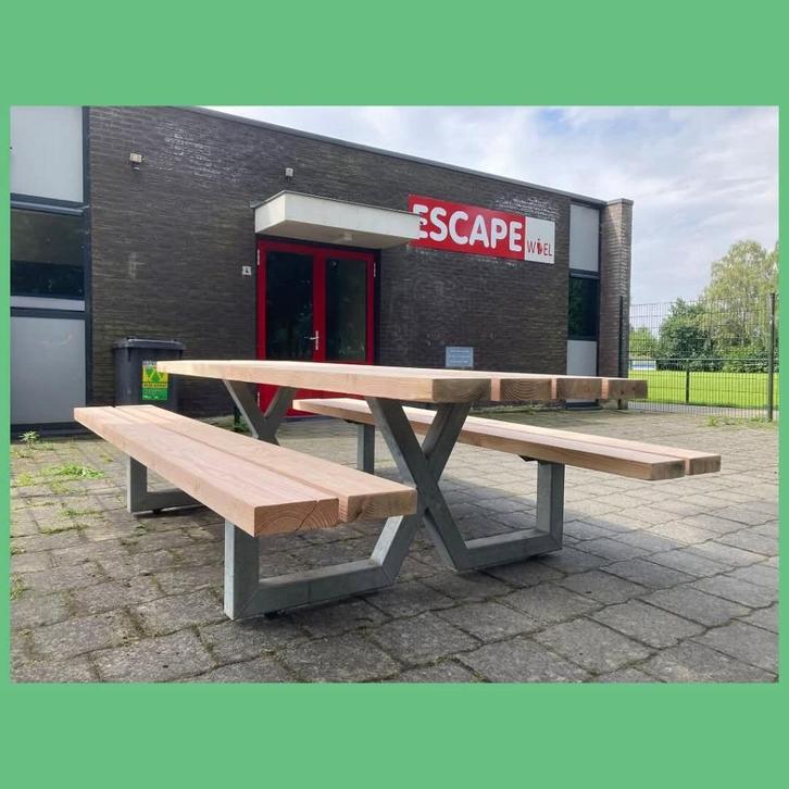 robuuste picknicktafel, Tuin en Terras, Picknicktafels, Nieuw, Rechthoekig, Staal, Ophalen