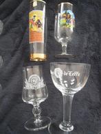 4 glazen bierglazen abbaye Leffe dortmunder Hundseck, Ophalen of Verzenden, Gebruikt, Glas of Glazen, Overige merken