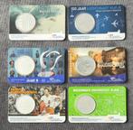 6 x vijfje coincard UNC nederland, Koningin Beatrix, Zilver, Euro's, Verzenden