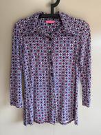 Tantilly vrolijke roze blauwe Blouse - Maat S - Bloemenprint, Ophalen of Verzenden, Zo goed als nieuw, Roze, Maat 36 (S)