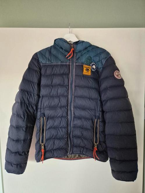 Napapijri winterjas - maat S, Kleding | Heren, Jassen | Winter, Gedragen, Maat 46 (S) of kleiner, Blauw, Ophalen of Verzenden