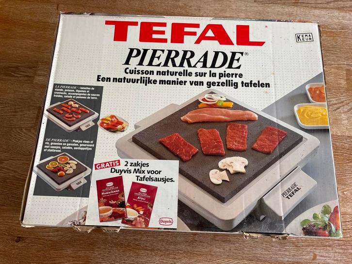 Elektrische Steengrill - Tefal Pierrade, Witgoed en Apparatuur, Grillplaten, Gebruikt, Steengrill, Ophalen of Verzenden