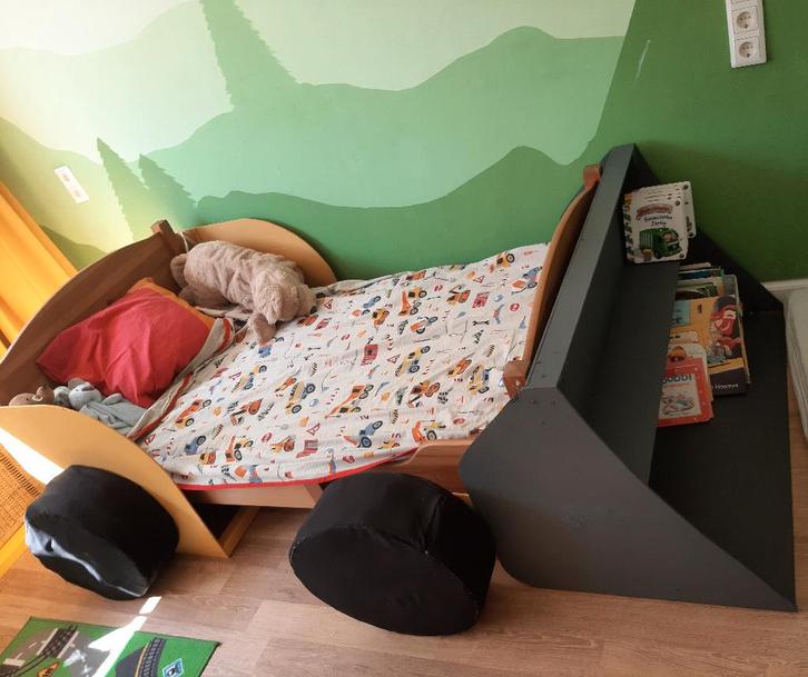 Graafmachine bed /Digger bed (elements), Kinderen en Baby's, Kinderkamer | Bedden, Gebruikt, 180 cm of meer, 70 tot 85 cm, Ophalen