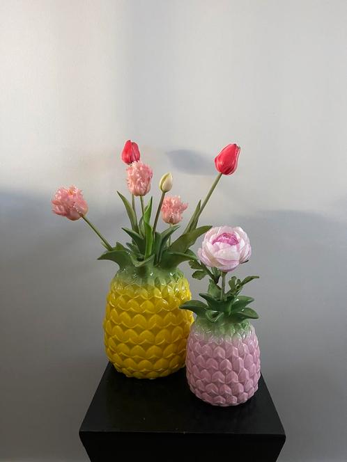Ananas vaas, Huis en Inrichting, Woonaccessoires | Vazen, Nieuw, Geel, Minder dan 50 cm, Aardewerk of Porselein, Ophalen of Verzenden