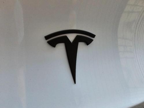 T Logo voor tesla model Y mat zwart, Auto-onderdelen, Carrosserie en Plaatwerk, Motorkap, Voor, Achter, Nieuw, Ophalen of Verzenden