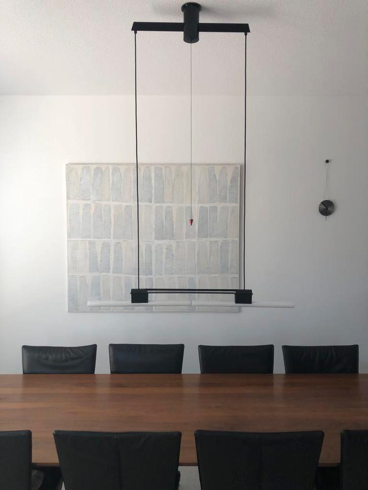 Industriële Hanglamp Two-of-a-Kind - Nieuwenborg, Huis en Inrichting, Lampen | Hanglampen, Zo goed als nieuw, 75 cm of meer, Metaal