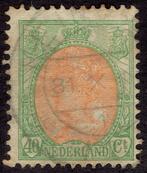 Nederland 1920, Koningin Wilhelmina, 40 cent, groen/oranje., Verzenden, T/m 1940, Gestempeld