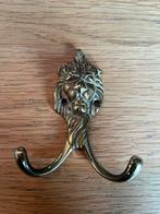 Messing leeuwenkop kapstokhaak, Huis en Inrichting, Woonaccessoires | Kapstokken, Wandhaken, Ophalen of Verzenden, Zo goed als nieuw