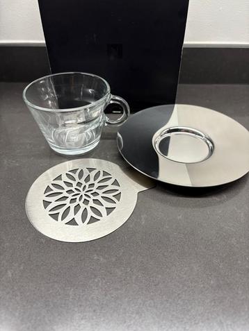 Nespresso Cappuccino Kopje + Schotel + Stencil beschikbaar voor biedingen
