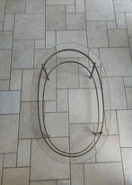 Glazen salontafel met messing onderstel - z.g.a.n., Ophalen