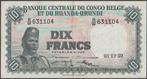 Belgisch Congo 10 francs 1-12-1959 VF+ p.30b (# 198), Verzenden, Overige landen, Los biljet
