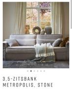 Bank Rivièra Maison- Grijs/Taupe, Ophalen, Driepersoons, 75 tot 100 cm, Zo goed als nieuw