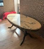 Vintage brocante salontafel met marmerblad, Ophalen, Gebruikt, 100 tot 150 cm, 50 tot 100 cm
