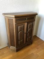 Eiken kastje - bijzettafeltje - vitrinekastje, Gebruikt, 55 tot 75 cm, Overige vormen, Hout