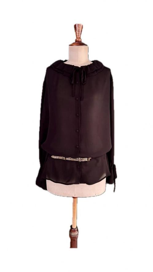 Authentieke Etro zwarte zijde blouse in maat N, Kleding | Dames, Blouses en Tunieken, Zo goed als nieuw, Maat 38/40 (M), Zwart
