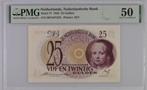 Bijna UNC biljet 25 gulden Meisje in Blauw, 1945, Postzegels en Munten, Bankbiljetten | Nederland, Ophalen of Verzenden, 25 gulden