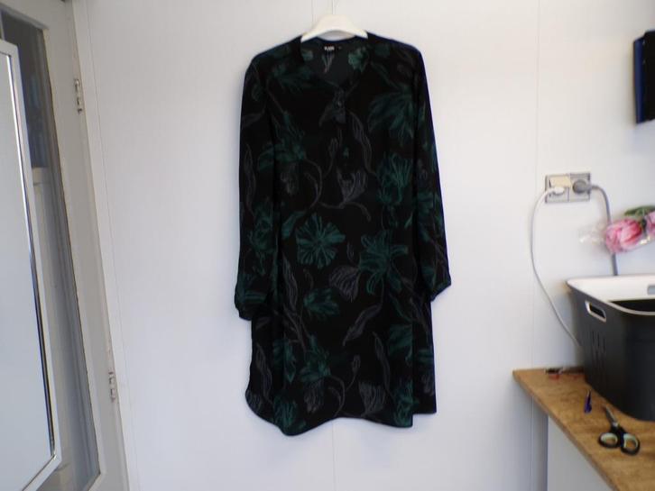 Tuniek/jurk Flash by Zizzi zwart/groen/grijs XXL - 56/58, Kleding | Dames, Grote Maten, Zo goed als nieuw, Blouse of Tuniek, Zwart
