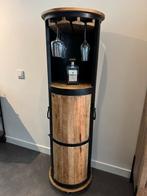 Mango Houten Wijnkast zwart, Huis en Inrichting, Ophalen, Gebruikt, 5 tot 15 flessen, 75 cm of meer