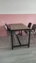 Bartafel met krukken (Henders en Hazel) z.g.a.n., Ophalen, Draaibaar, Metaal, 60 tot 90 cm