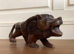 Houten Leeuw - Aziatisch Decoratie - beeld, Antiek en Kunst, Kunst | Beelden en Houtsnijwerken, Ophalen
